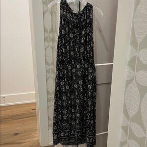 Lucky Brand Black and White Floral Maxi Dress